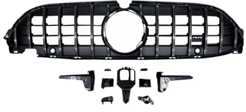Kühlergrill Front Grill Vertical Line Frontgrill, Glänzend Schwarz, Ersatz, Kompatibel Mit Benz Für CLE W236 2023 2024 2025 GT Style(Silver)