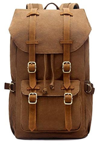 EverVanz Sac à Dos Grande Taille en Toile, pour Travail, Voyages ou École, Accueillir Un Ordinateur portable de 15 Pouces