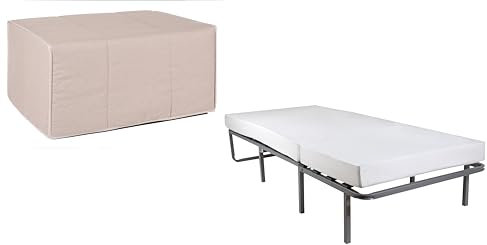 Quality Mobles Plegable, Puff Cama, Arena, Tamaño único