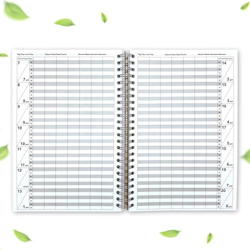 Agenda para peluquería con 1 – 10 empleados, ritmo de 15/30 minutos, para 306 días, registro libre 7 Mitarbeiter 10 Minuten Taktung