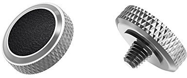 Ares Foto® Ergonomischer Auslöser *Kupfer & Kunstleder* Auslöseknopf Soft Release Button für Fujifilm Leica Canon Nikon Sony Olympus *Silber & SCHWARZ*