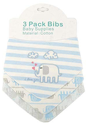 Baby Lätzchen für Sabbern und Kinderkrankheiten 3 Stück Baby Bandana Lätzchen Weiche Baumwolle Taschentuch Lätzchen für Kleinkind Geburtstag Party (Elefant)