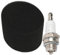 SPARES2GO Air Filter + Spark Plug Kit for Qualcast Lawnmower