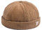 Herrenmütze, Dockermütze, Beanie, Matrosenmütze, Arbeitermütze, Rollmanschette, Retro, randlos, verstellbar, 0072-Khaki, Einheitsgröße