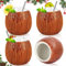 Tazza in ceramica di cocco Tiki Set di 4 bicchieri da cocktail per regali tazze e tazze collezioni Capodanno decorazione Tiki Mug (520ml/18oz)