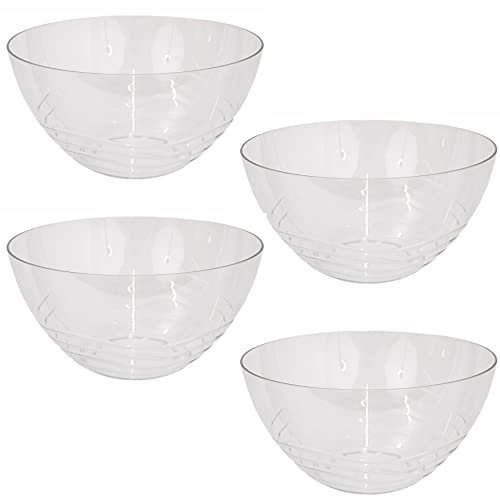 Bello Elegant Swirl 14cm Reusable Plastic Salad Bowl (Set of 4)