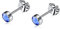 Artskin Boucles d'oreilles en titane G23 pour femmes filles boucles d'oreilles hypoallergéniques sans nickel 4mm boucles d'oreilles saphir pour oreilles sensibles