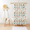 Vintage Retro Kreise Muster Duschvorhang Nostalgie Boho Design Mid Century Modern Midcentury Geometrische Abstrakte Kunst Punkte Punkte Badezimmer Dekorieren,220x180cm