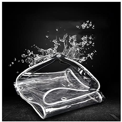JIANFEI Transparente Plane, 0,35 Mm PVC Frostschutz Bildschirm Mit Ösen, Reißfest Teilung, Benutzt Für Gewächshaus Balkon Grill Pavillon Pflanzen Pool, Anpassbar (Farbe : Klar, Größe : 5X4.8M)