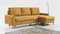 MKS MEBLE Ecksofa - L-Form Sofa mit Schlaffunktion - Wohnlandschaft L Form, Ecksofa mit Schlaffunktion und Bettkasten, Schlafsofa mit Bettkasten, Couch mit Schlaffunktion - Gelb LANG
