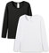 LAPASA Pacco da 2 o 1 Maglia Termica Donna Manica Lunga Fodera in Micro Pile - Pigiama Abbigliamento Intimo Canottiera Calda Elastica Traspirante Sportiva Nero, Bianco (Pacco da 2)(Caldo) M