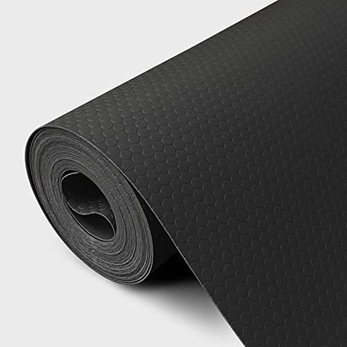 wohomuke Schubladenmatte 30x600cm küche Matte für schubladen schubladeneinlage zuschneidbar Eva Kühlschrankmatten Für Schubladen Regale Schrank Kühlschrank(Schwarz,30x600cm)