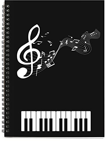 MAXCURY Notenheft/Notizbuch, blanko, 100 Seiten, 26 x 19 cm, Schwarz