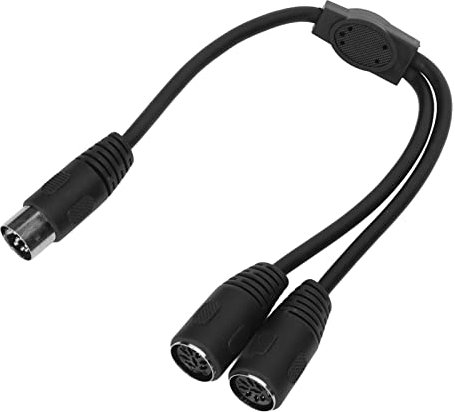 Cable Divisor DIN Midi de 8 Pines, Cable Divisor DIN de 8 Pines Macho a 2 DIN Hembra de 8 Pines Cable de Conexión de Sonido de Señal, 30 Cm