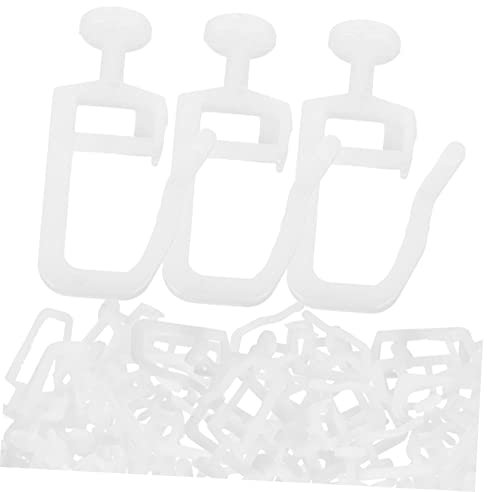 OSALADI 50 Pièces Poulie De Rail De Rideau Porte-Rideau Rails De Rideau De Curseurs De Rail De Rideau Patins à Rideaux De Galet De Chenille Rouleau Plastique Piste