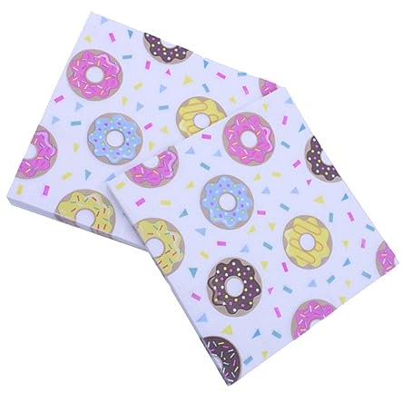 BESTonZON 40stücke Donut- Servietten Hochwertige Papierservietten Für Partys Und Bankette Für Jeden Anlass Mit Stilvollem Druck Und Guter Saugfähigkeit