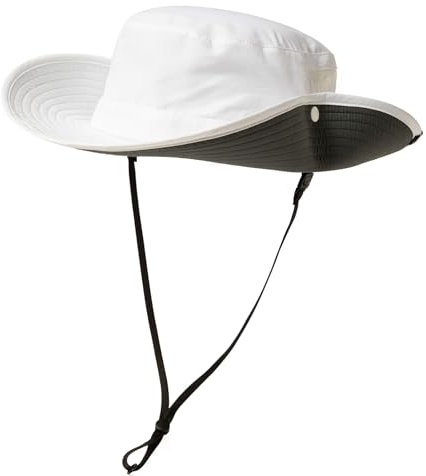 TOP-EX Herren UPF 50 Safarihut mit breiter Krempe und - UV-Schutz Fischerhut, Wasserdicht & Atmungsaktiv - Faltbarer Sonnenhut für Outdoor, Wandern, Camping, Angeln Weiß XL/XXL
