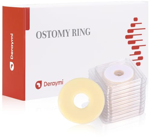 DERAYMI 10PCS Stoma Barriereringe, Selbstklebende Stomaversorgung Für Kolostomiebeutel, Schützen Die Hautbarriere Und Machen Sie Auslaufsicher, Formbare Barriereringe Für Stomabeutel (Dicke 2mm-10PCS)