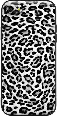 Berkin Arts Compatible with iPhone SE 2022/2020 Case iPhone 8 Case/iPhone 7 Case Clear Silicone Cover Leopard Print Black Animal Cool Pattern for Men