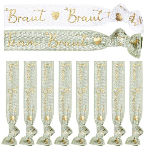 Geosar JGA Armbänder Set mit Karte, Heißprägen Braut und Team Braut Armbänder für Junggesellinnenabschied Bachelorette Party Hen Party Accessoires (Salbeigrün)