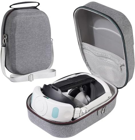 ANMIEL Hard Carrying Case for Meta Quest 3, Compatible with Meta Quest 3 VR Headset,Controller Grips,Compatible with Battery Elite Strap,Controllers and Other Accessories,Hard Shell Case-Grey
