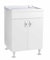Liberoshopping Mobile lavatoio in legno Bianco con vasca in resina (2 Ante, 60x60 cm)
