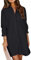 MINTLIMIT Women's Casual Long Sleeve Button Down Shirt Dress Oversize Swimsuit Cover Up for Women 2024 Black