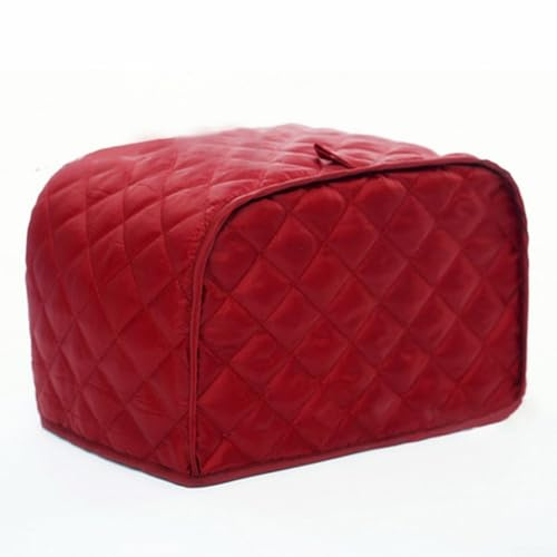 Toaster-Abdeckung, Toaster-Protektoren, Polyester-Abdeckung, Fingerabdruck- und Fettschutz, Anti-Sputtern und staubdicht, maschinenwaschbar, Damen, Geschenke (Rot L)