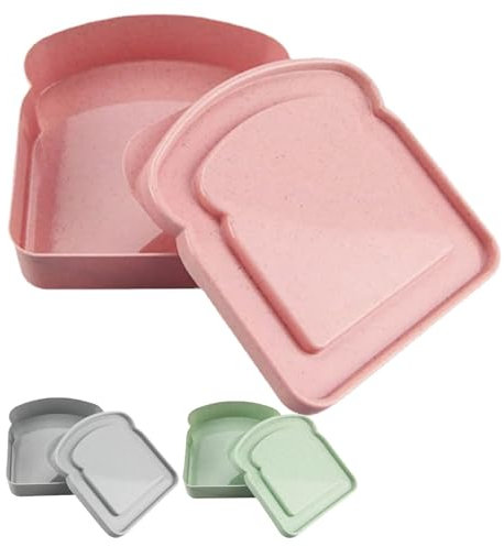 Recipientes Para Sándwiches: Loncheras Seguras Para Adultos, Recipiente Portátil Para Alimentos | Contenedores Para Sándwiches Con Forma De Tostadas, Recipiente Para Preparación De Comidas Para El