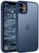 Andwing Matt Hülle für iPhone 11 6,1 Zoll, Militärstandard FallSchutz Handyhülle für iPhone 11, Mattierte Durchscheinende Rückseite Schutzhülle, Anti-Fingerabdruck Kratzfest Haltbar(Dunkelblau)