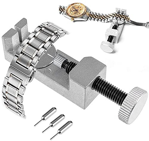 Eummy Watch Link Removal Tool Kit with 3 Extra Pins Portable Watch Strap Adjustment Kit Watch Resize Shortening Tool Bracelet Remover Repair Tool for Watch Band Link Pin Removal and Watch Sizing