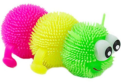 Glühendes Puffspielzeug Weiches Raupe Spielzeug Anti Stress Haar Raupe Spielzeug Farbenfroh Raupen, Stressball Antistressball Anti Stress Bälle Kinder Erwachsene, 1/Zufälliger Stil