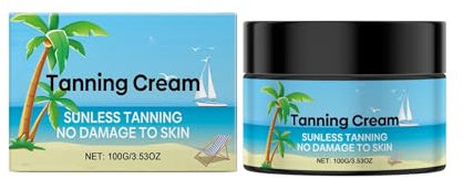 Sunless Tanning Gel, Intensive Tanning Gel, Self Tanning Cream, Shine Brown Bräunungsbeschleuniger Sonnencreme, Schnelle Bräunung Selbstbräuner, Sonnenlose Brünungscreme für Gesicht und Körper