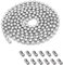 SYEYCW 5Meter / 16.4Feet Roller Blind Chain, 4.5mm 304 Stainless Steel Blind Beads, Metal Beaded Pull Extension with 12 Roller Connectors, Beaded Ball Roll Extension Chain, for Curtain Rods, Silver