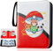 YhuiCxir Card Binder 4 Pockets, 400 Pockets Trading Card Folder Sleeves, Portable PU Waterproof Stamp Collection Albums with Zipper