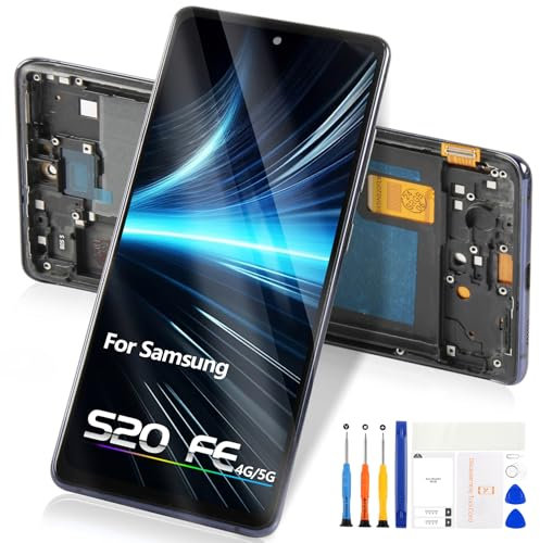 Reparo TFT Écran pour Samsung Galaxy S20 FE 4G / 5G LCD Ecran Tactile Digitizer pour Galaxy S20 FE 4G SM-G780F SM-G781U LCD pour Samsung S20 FE 2022 Assemblée avec Cadre, 6,5