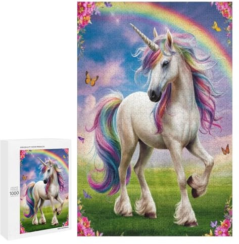 Unicorn 1000 Piece Jigsaw Puzzle for Adults, Unique, Perfectly-Fitting Pieces, Fun, Vibrant Imagery 1000 PCS