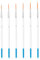Wanmu 6 Pcs Script Liner Paintbrush, Extra Long Fine Point Tip Liner Brush, Highly Flexible Detail Paint Brushes, Miniature Pinstriping Set for Acrylic, Watercolor, Oil Gouache, Nail, Drawing
