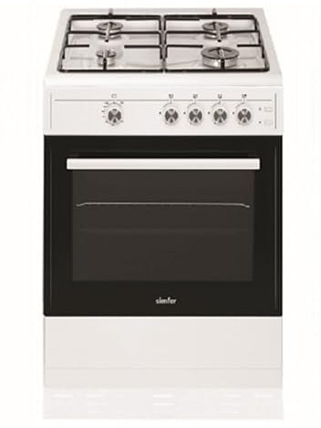 SIM61GW 60cm White Gas Cooker