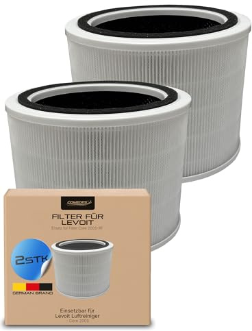 Comedes Ersatzfilter kompatibel mit Levoit Core 200S (Core 200S-RF) – 3-in-1 H13 HEPA & Aktivkohle mit Vorfilter – Austausch Luftfilter gegen 99,97% Staub, Pollen, Rauch, PM2.5 & Tierhaare (2 Stück)