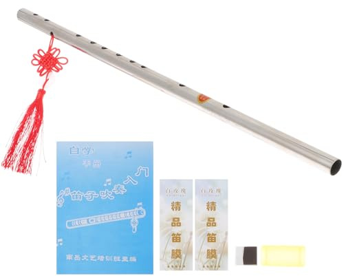 Edelstahl Flöte F-ton 1 Satz Tragbare Chinesische Flöte für Erwachsene | Retro Stil, Präzise Töne, Leichtes Format, Bequem zu Halten, Geeignet für Kinder und Schüler