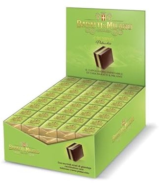 Baratti e Milano Cremini al Pistacchio, Cioccolatini Italiani Gianduia, Espositore 200 Pezzi