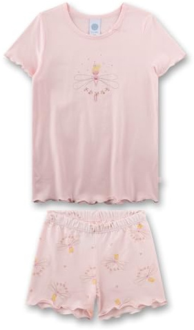 Sanetta Mädchen-Schlafanzug kurz rosa Fee | Hochwertiger und bequemer Schlafanzug aus Baumwoll-Modal-Mix.