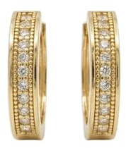Suzan Gold® 375 Echtgold Creolen Damen mit Zirkonia Pavé, klassisch elegant für Alltag und besondere Anlässe, nickelfrei wasserfest Geschenkidee – Aurélion Pavé