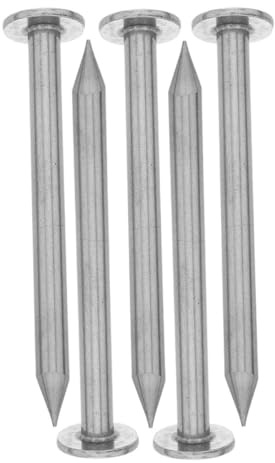 Chiodi per Rilievi Topografici in Acciaio Inox 7cm, 5 Pezzi | Marcatori per Punti di Controllo e Osservazione, Picchetti Metallici per Misure Rilievo e Progetti all'Aperto