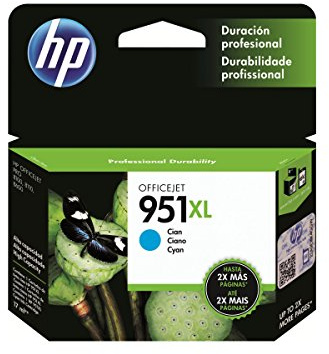 HP 951XL Cyan Tintenpatrone hohe Kapazität, 24 ml, 1.500 Seiten, OfficeJet Pro 251dw 276dw 8100 8600 8610 8615 8616 8620 8625 8630 8640