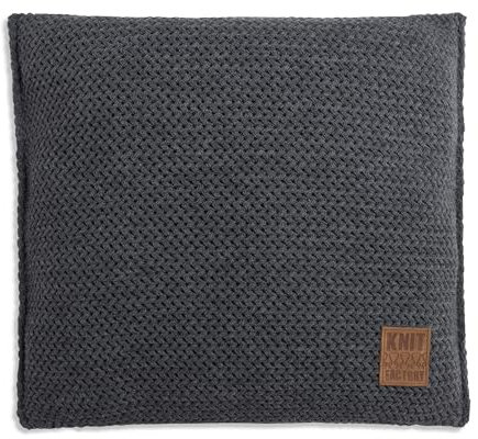 KNIT FACTORY - Maxx Kissen - Anthrazit - 50x50 cm