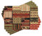 ABAKUHAUS afrikanisch Platzmatten, Patchwork Stil Asiatische, Waschbare Stoff Esszimmer Küche Tischdekorations Digitaldruck, Schwarz Grün Rot