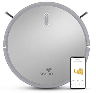 Senya aspirateur Robot Laveur My Little Robot SYCN-VC009, connecté en WiFi et Programmable Via Application/télécommande, 2000Pa, 120mins pour Tapis et sols durs, Silencieux <60 DB, idéal pour Poils…