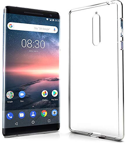 N NEWTOP Custodia Cover Compatibile per Nokia 8, Morbido TPU Clear Gel Silicone Anti Graffio Trasparente Slim Sottile Flessibile Case Posteriore Protettiva (per Nokia 8)